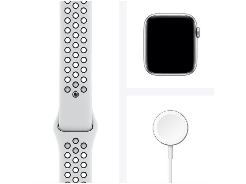 Apple Watch Nike Series 6 44mm Prateado - GPS + Cellular Pulseira